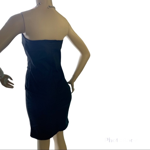 Emporio Armani Little Black Strapless Dress Sz EU46 Small Perfect for Valentines - Picture 2 of 3